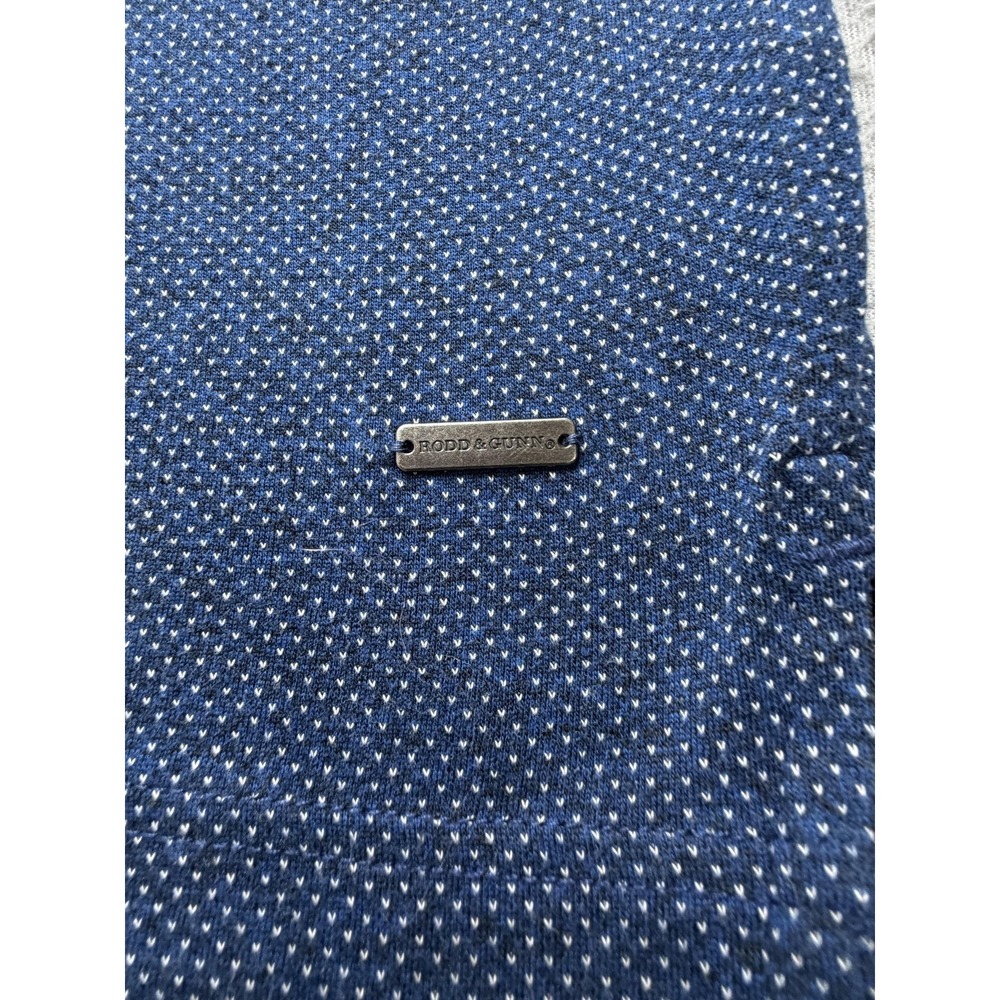 Rodd & Gunn Polo Shirt Mens XL Blue Sports Fit Geometric Knit Short Sleeve - Picture 2 of 9